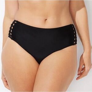 Swimsuits For All Sophisticate Black Bikini Bottom